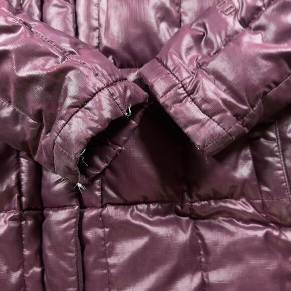 The North Face Women’s M Purple Long Puffer Jacket Hooded Down Winter Coat - Picture 5 of 5
